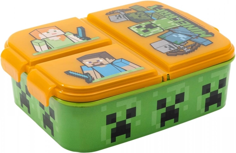 Cutie pentru gustări Minecraft verde-portocalie