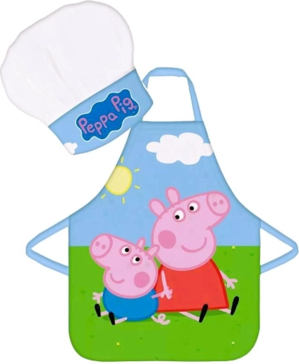 Set de bucătărie Peppa Pig (șorț și bonetă de bucătar)