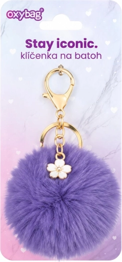 Breloc fashion Oxybag cu pompon mov