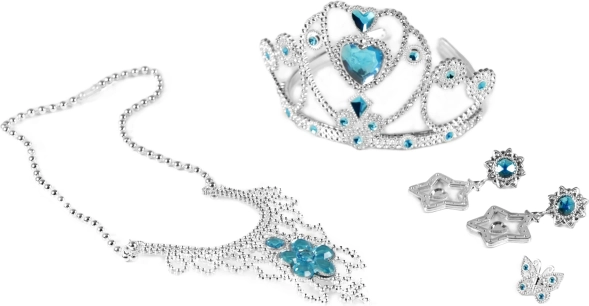 Set prințesă de iarnă cu accesorii – albastru