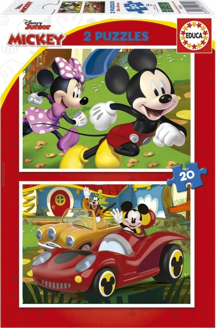 Puzzle MICKEY MOUSE – parc de distracții 2×20 piese EDUCA