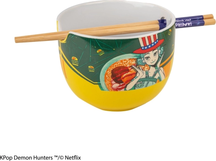 Bol de ramen K-pop Demon Hunters cu bețișoare – Zoey Hamburger