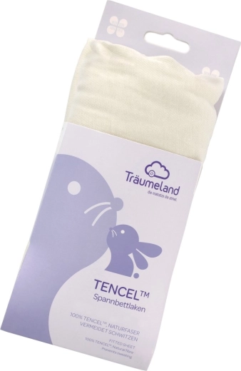Cearșaf cu elastic Träumeland Tencel 40 × 90 cm, verde mentă