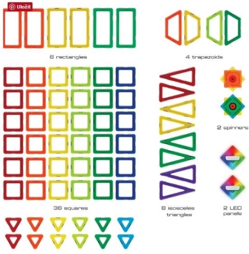 Set de construcție magnetic GeoSmart stație spațială - 70 de piese