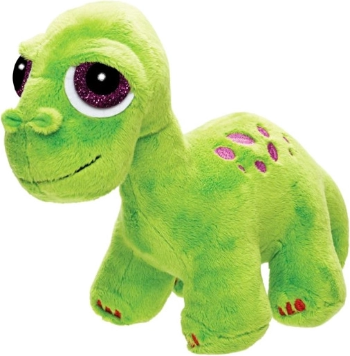 Dinozaur de pluș brontozaur – verde deschis cu pete mov