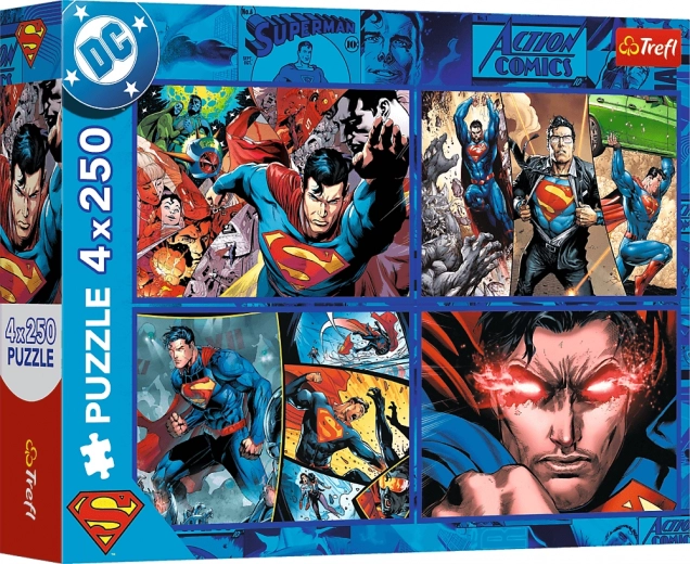 Puzzle 4x250 Curajul LUI SUPERMAN TREFL