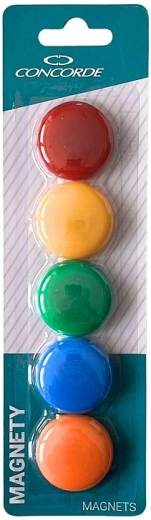 Magnete colorate CONCORDE 35 mm, 5 buc