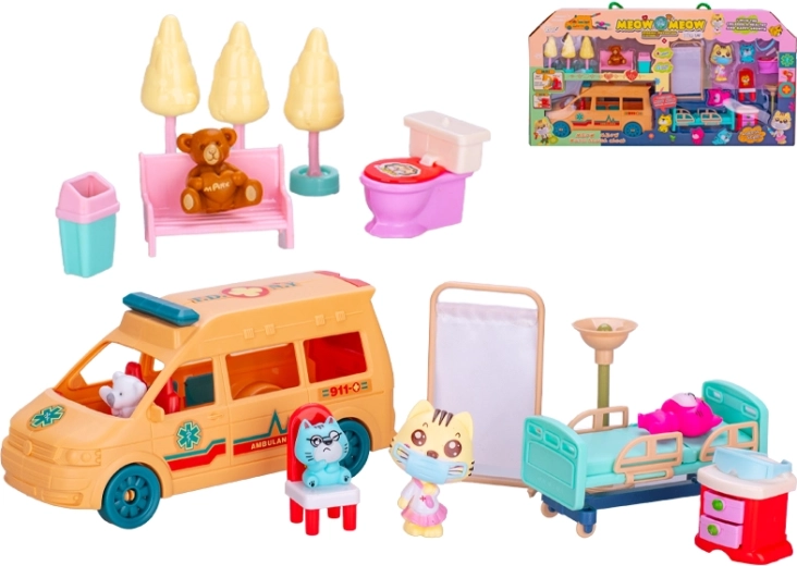 Set cabinet veterinar pentru copii, 18 piese