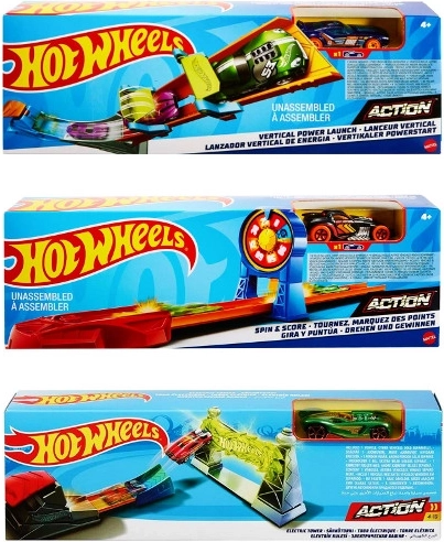 Provocări de bază Hot Wheels – pistă cu buclă și lansator