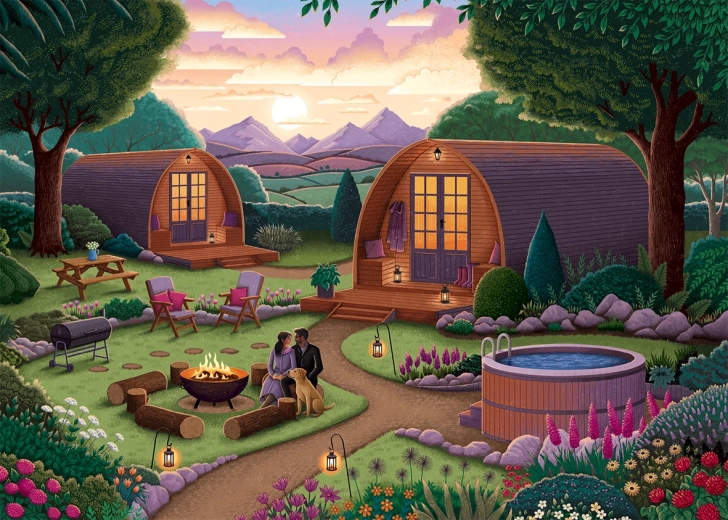 Puzzle Falcon „Camping stilat” 1000 de piese
