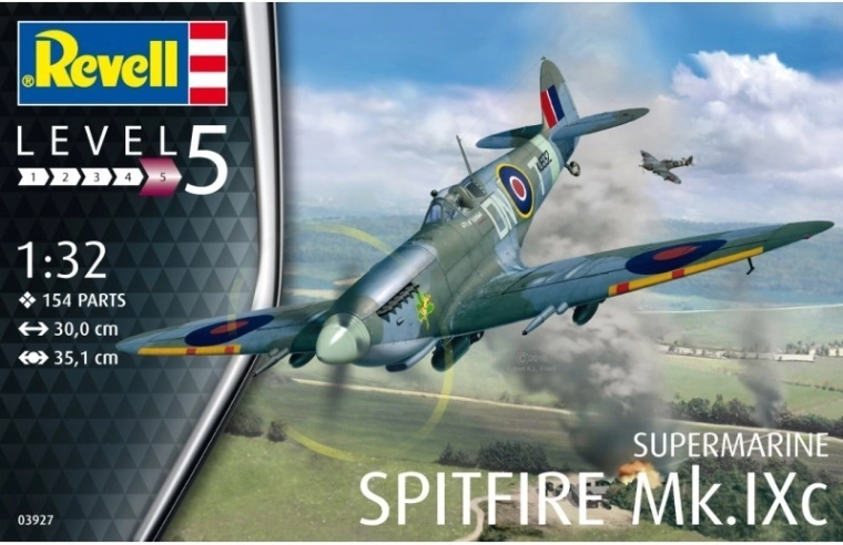 Model din plastic al avionului Spitfire Mk.IXC pentru asamblare