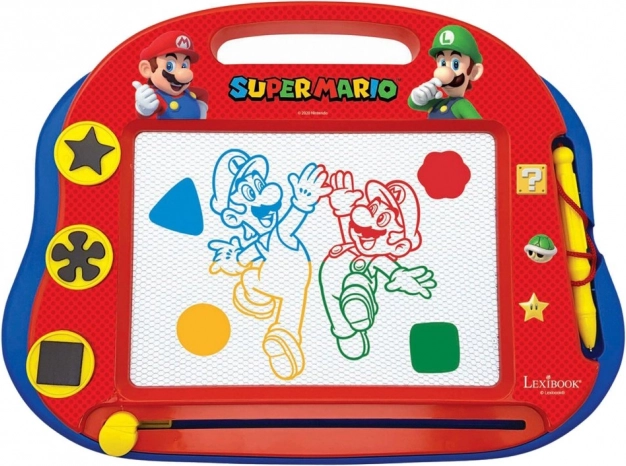 Tablă de desen magnetică multicoloră Super Mario