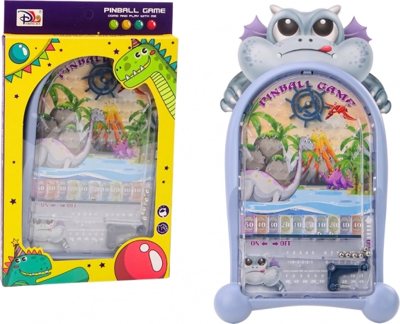 Joc pinball cu dragoni și dinozauri, suport albastru