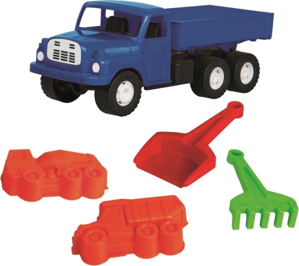 Dino Tatra camion cu platformă, set de nisip 5 piese