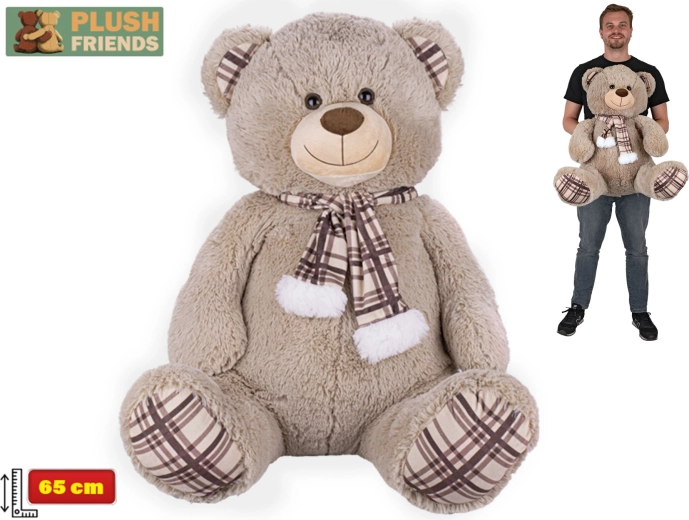 Ursuleț de pluș Plush Friends 65 cm cu eșarfă