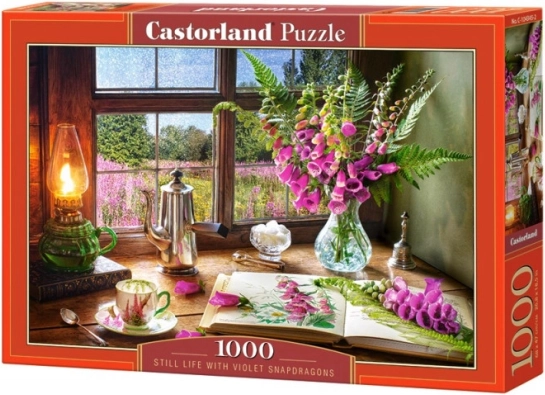Puzzle 1000 de piese - Natură moartă cu buze violet de leu