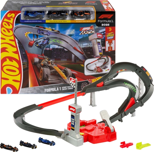 Hot Wheels HW Racing pistă de curse Formula 1 Sprint + 3 monoposturi