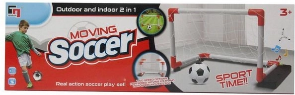 Set fotbalistic cu poartă mobilă și efecte sonore