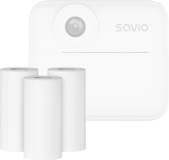 Role de hârtie termică pentru aparat foto instant Savio AN-01, 57 × 23 mm, 5 m (set 3 buc)