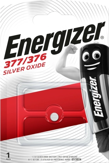 Baterie pentru ceas ENERGIZER 377/376, 1,55 V, 25 mAh, 1 buc.