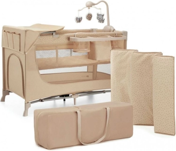 Pătuț de călătorie JOY 2 BEIGE + accesorii