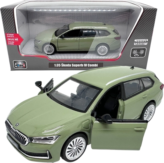 Model metalic Škoda Superb IV Combi 1:35 verde