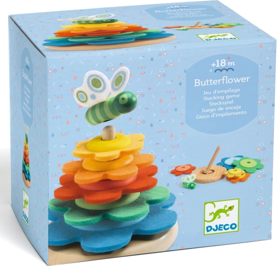 Piramidă de stivuire Djeco Butterflower