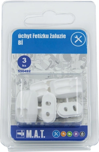 Suport pentru lanțul jaluzelei – alb, set de 3 bucăți