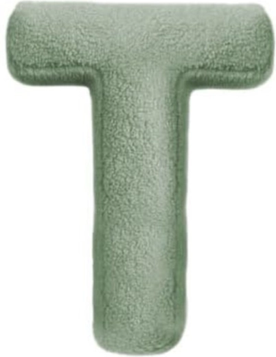 MEALINI literă de pluș t verde