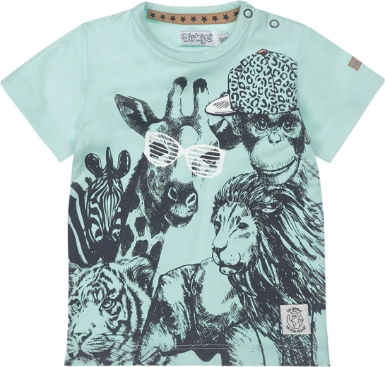 Tricou băieți Dirkje cu mânecă scurtă, mentă, 80