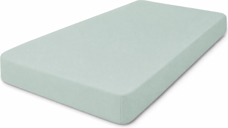 Cearșaf jersey cu elastic Babymatex pentru pătuț 60 × 120 cm ecru (fildeș) – Verde salvie