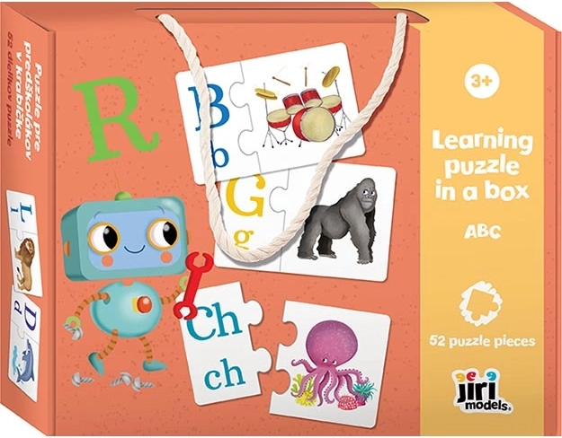 Puzzle pentru preșcolari în cutie ABC