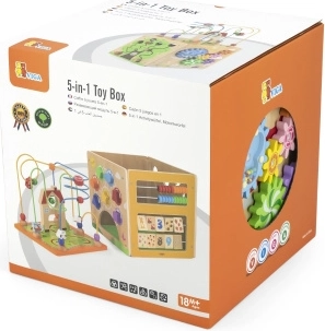 Cutie din lemn cu activități 5 în 1