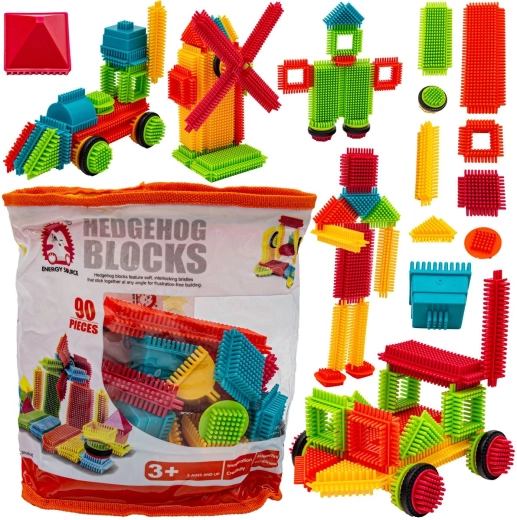 Blocuri de construcție tip arici (piepteni) 90 de piese