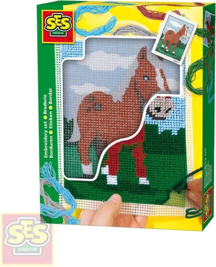Ses Creative set de broderie cu pânză – cal