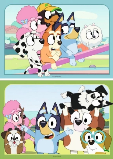 Puzzle Bluey Ravensburger pe terenul de joacă