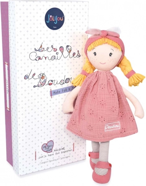 Păpușă textilă Suzette 36 cm de la Doudou Jolijou