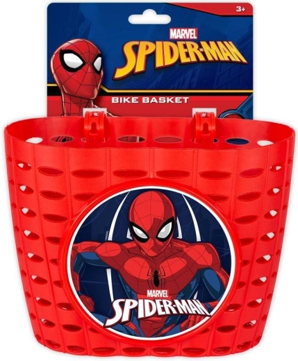 Coș pentru bicicletă pentru copii Spider-Man roșu