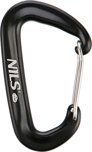 Carabină din aluminiu NILS Camp 12 kN neagră