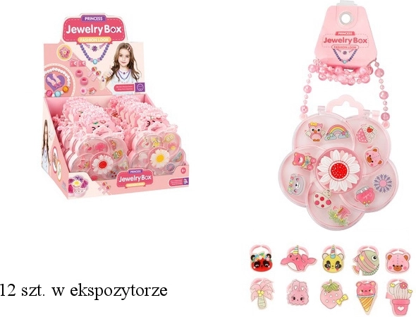 Set de inele pentru copii, 10 bucăți, în etui floral