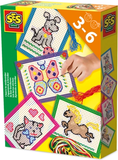 Învăț să brodez – set de broderie cu modele colorate