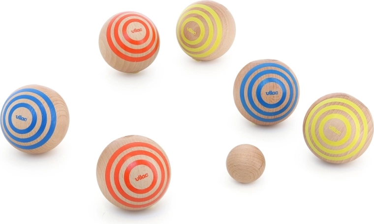 Pétanque din lemn Vilac cu inele colorate