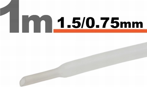 Tub termocontractabil transparent 1,5/0,75 mm