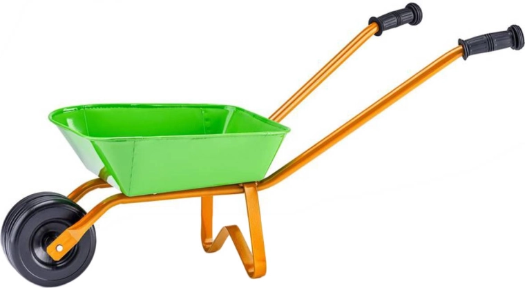 Roabă metalică pentru copii Merkur verde-portocalie - 1 bucată