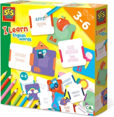 SES set pentru învățarea limbii engleze cu carte de colorat