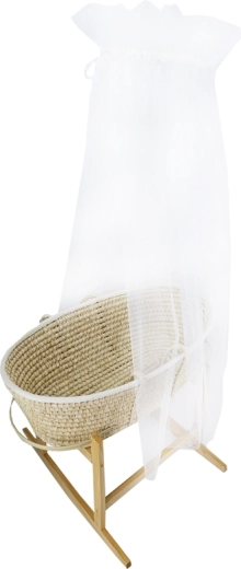 EKO baldachin pentru pătuț transparent alb 150 × 300 cm