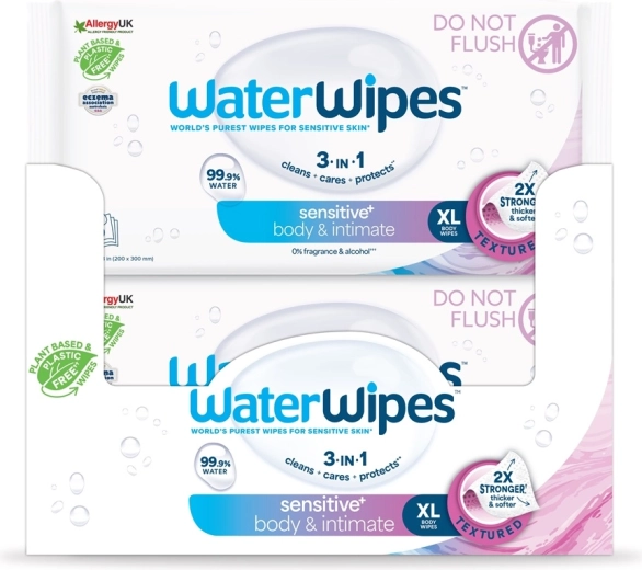 WaterWipes Sensitive+ șervețele umede pentru corp și zonele intime 30 buc. - 12 buc.