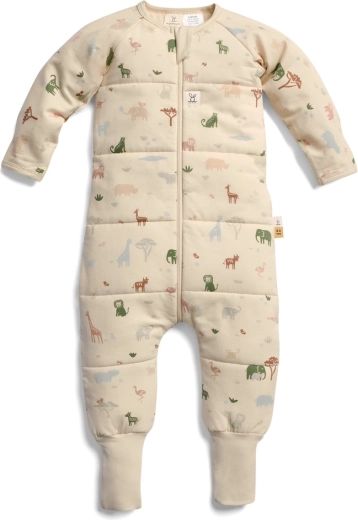 Salopetă de somn din bumbac organic ergoPouch Onesie Savannah 6–12 luni, 2,5 TOG