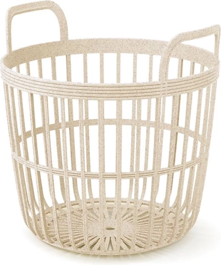 Coș cu mânere Zoe Basket Eco Wood 41,9 cm – crem
