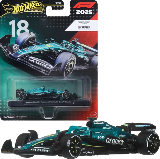Hot Wheels Premium Formula 1 Aston Martin Aramco Lance Stoll #18 - 1 bucată